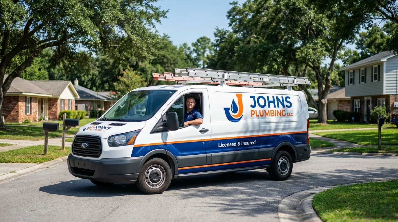 Johns Plumbing LLC service van in Williamsport, PA